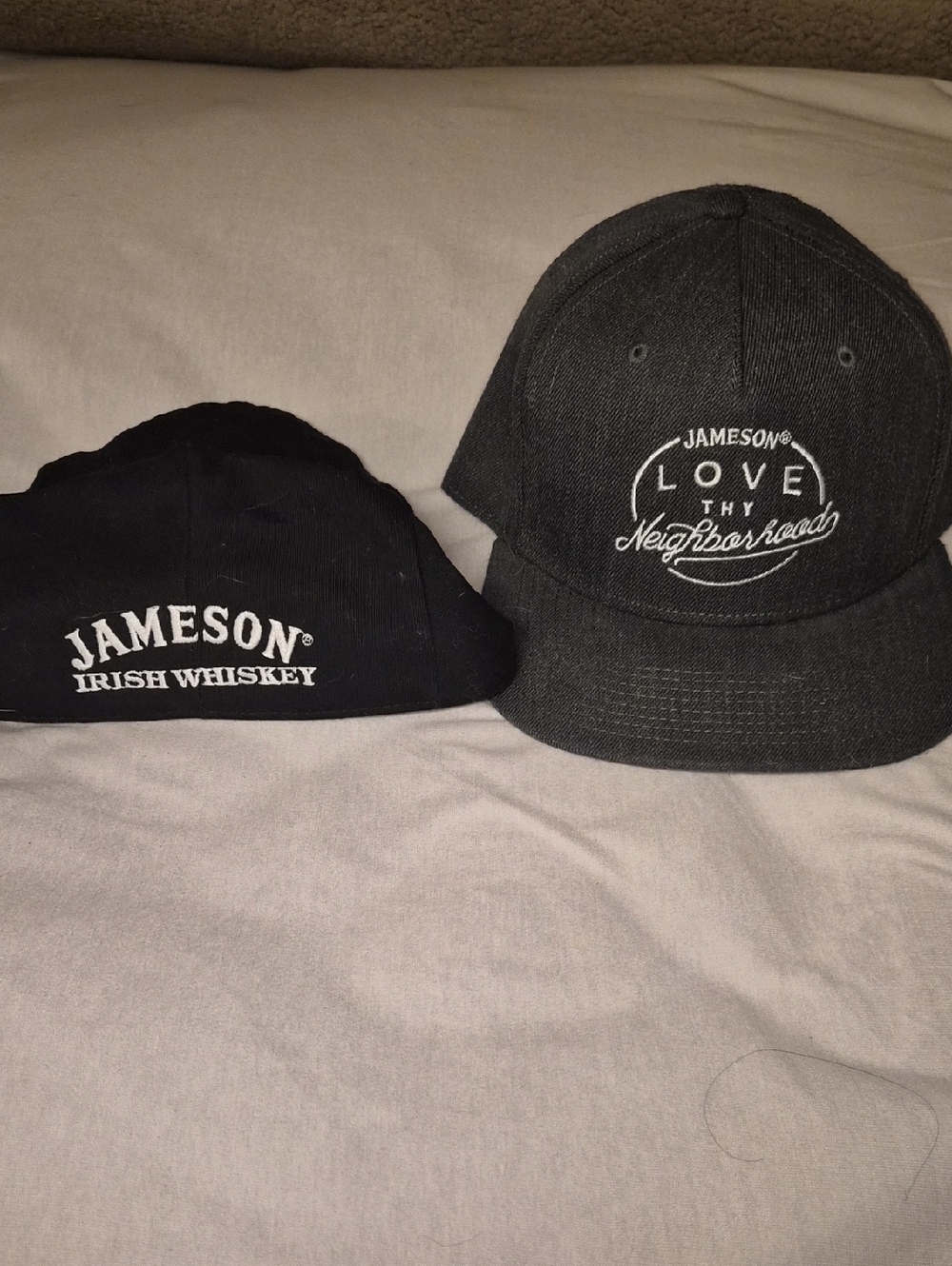 Jameson Black Embroidered Cotton Hat - 'Love Thy Neighborhood'